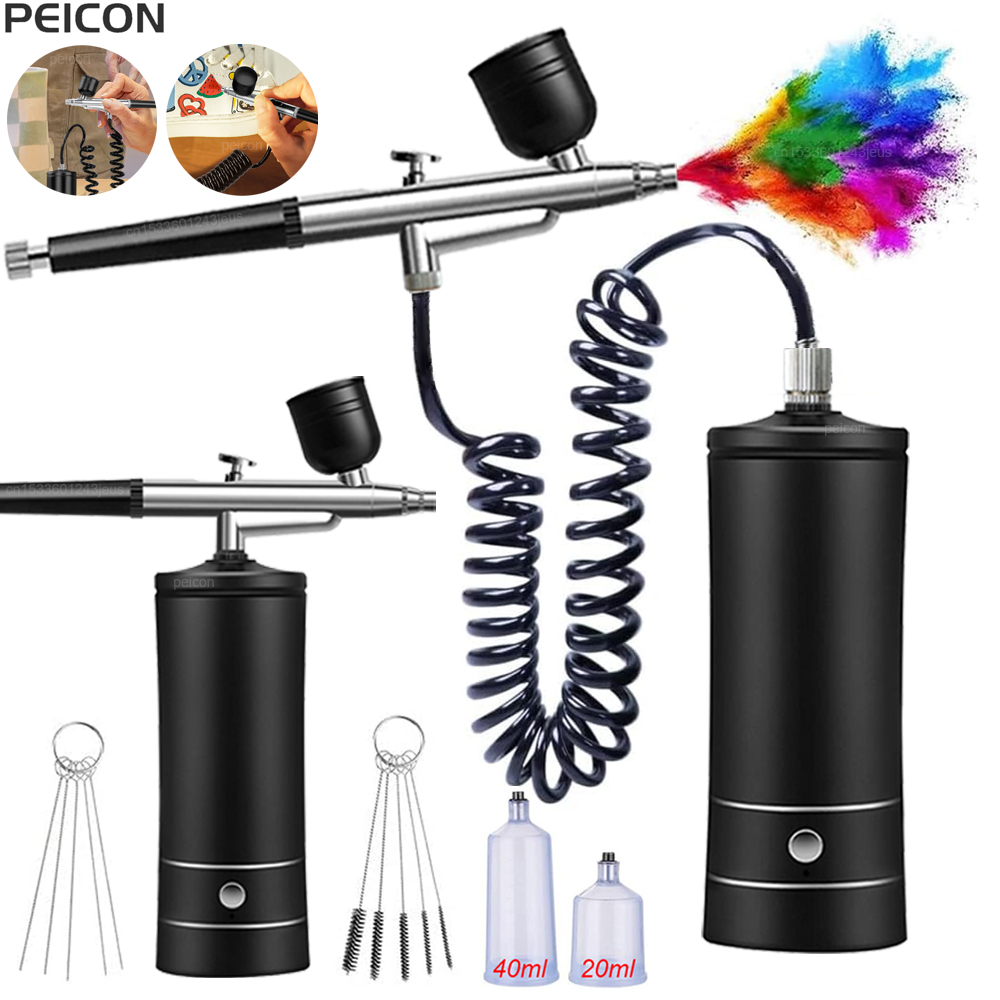 Airbrush Kit Compressor - 휴대용 무선 에어브러시 페인트 스프레이 미니