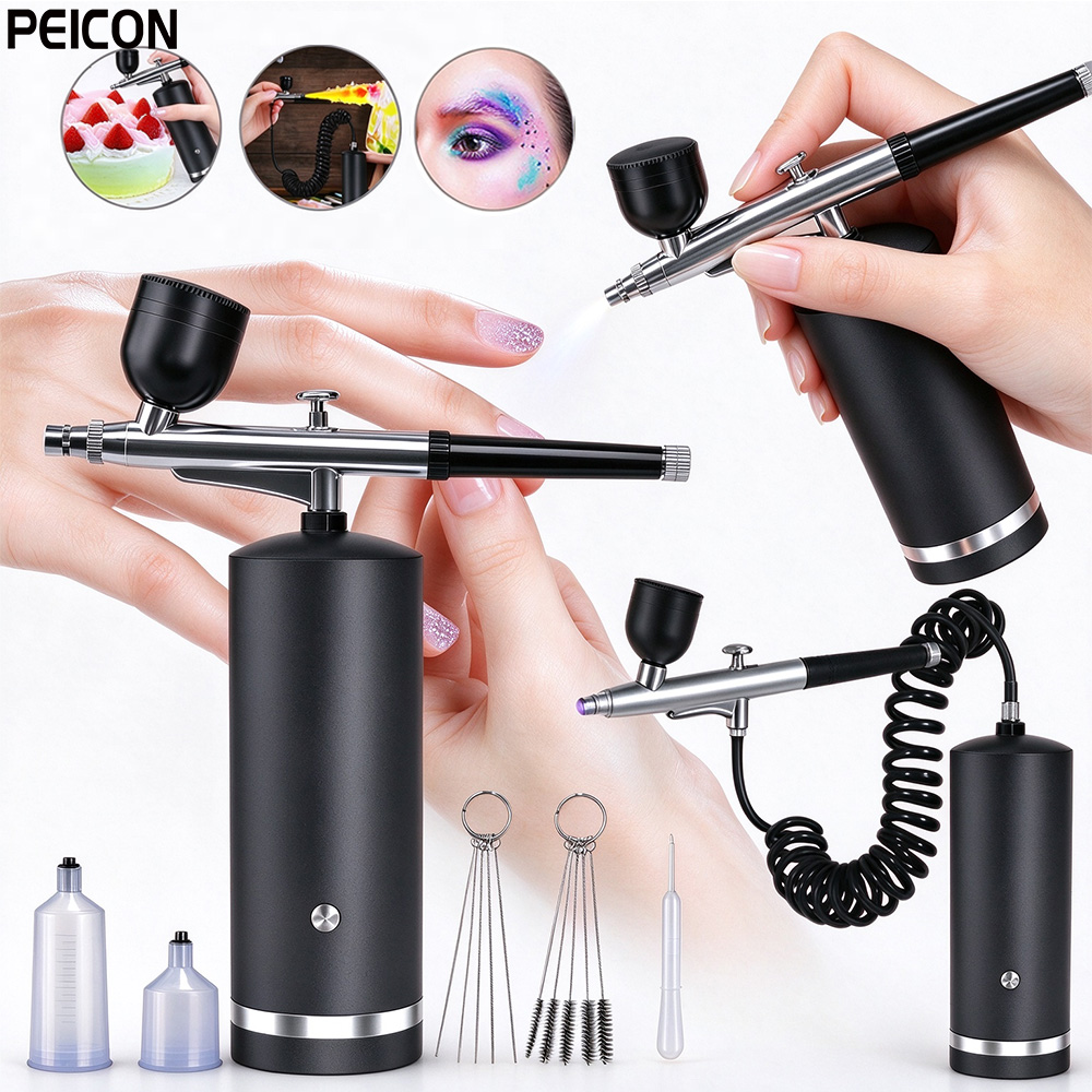 Spray Gun Air Compressor Kit - 네일 아트, 케이크 장식, 모형 페인팅에