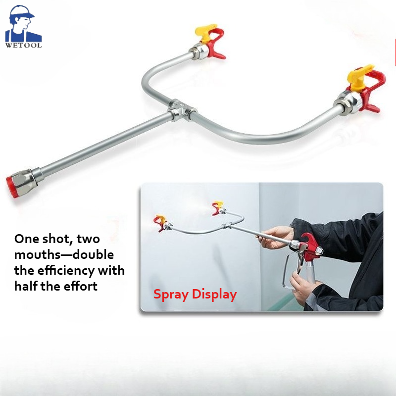 Paint Sprayer Extension Pole - 에어리스 페인트 분무기용 연장봉, 듀얼 노즐