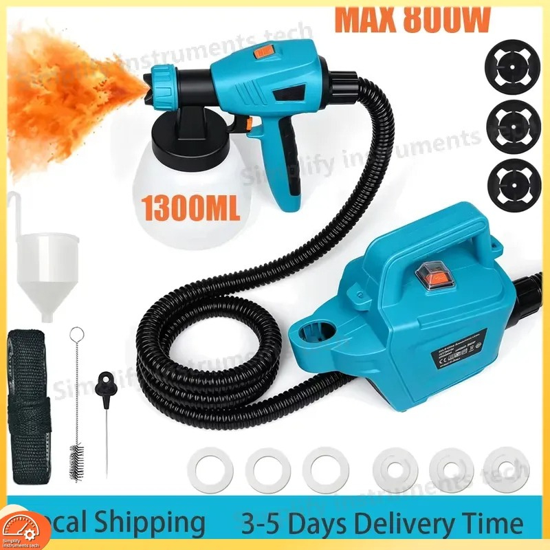 Paint Sprayer For Fence Deck - 800W HVLP 페인트 분무기(1300ml 분리형 탱크,