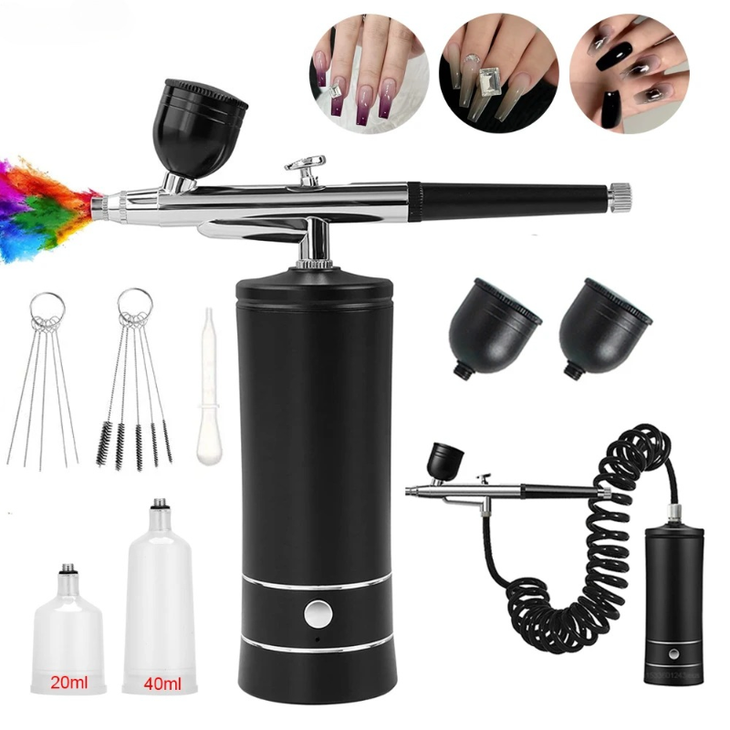 Airbrush Kit Compressor - 에어브러시 네일 아트 페인팅 키트, 컴프레서