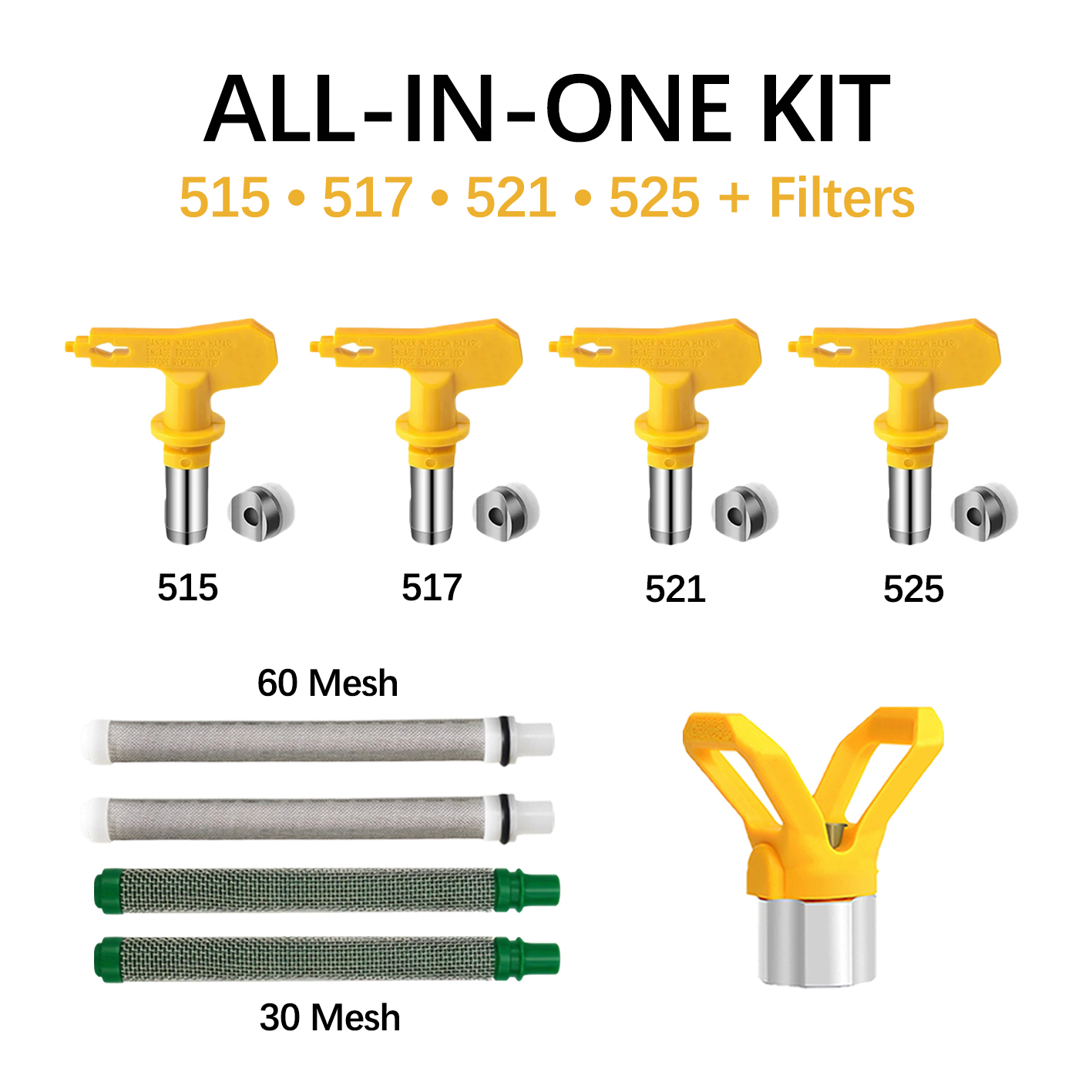 Paint Sprayer Nozzle Kit - 에어리스 스프레이 팁 키트 515 517