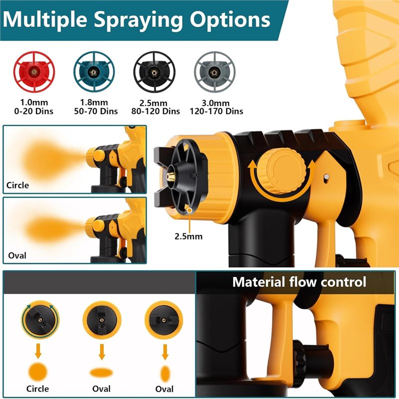 AT21 자동 가구 도색 도구, 20V 무선 페인트 분 - Cordless Paint Sprayer 20V 리뷰 및 가격