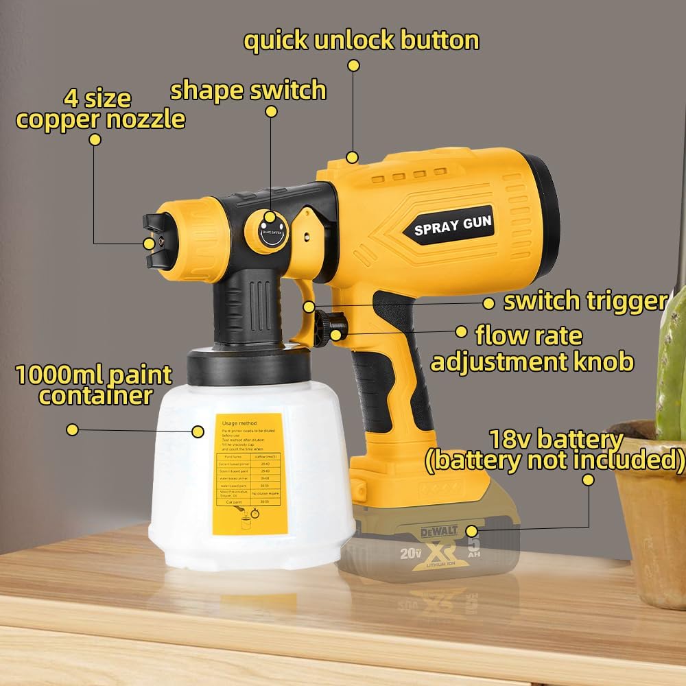 Dewalt 20V Max 배터리 200W 모터용 페인 - Cordless Paint Sprayer 20V 리뷰 및 가격