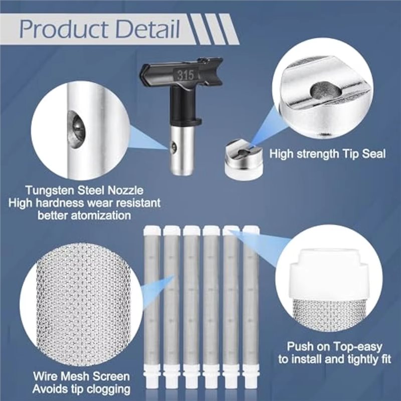 ABMH-에어리스 스프레이어 노즐 스프레이어 팁 키트  - Paint Sprayer Nozzle Kit 리뷰 및 가격