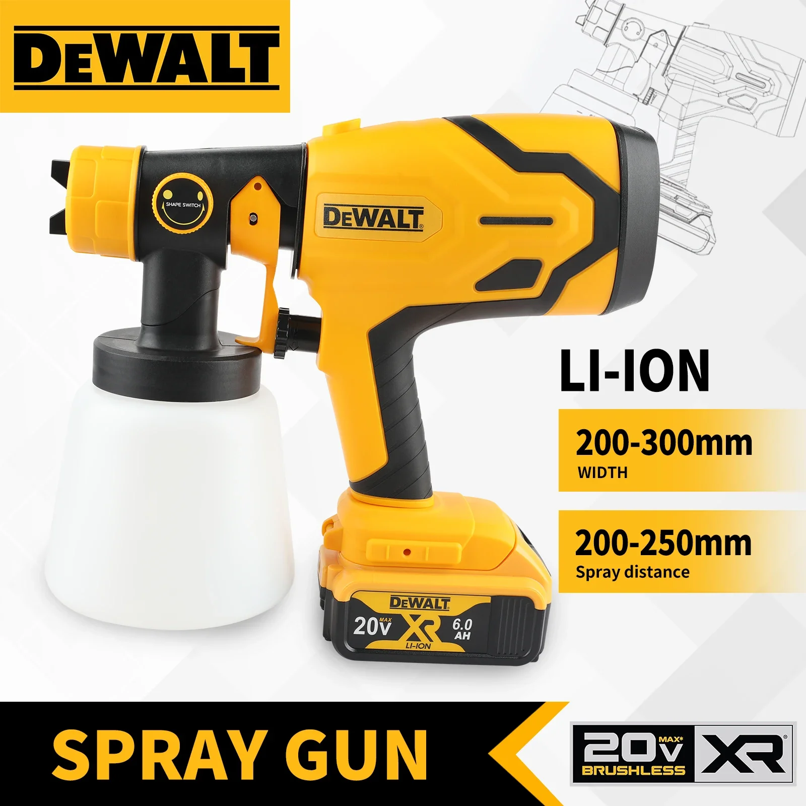 DEWALT D227 무브러시 무선 페인트 분무기, 2 - Cordless Paint Sprayer 20V 리뷰 및 가격