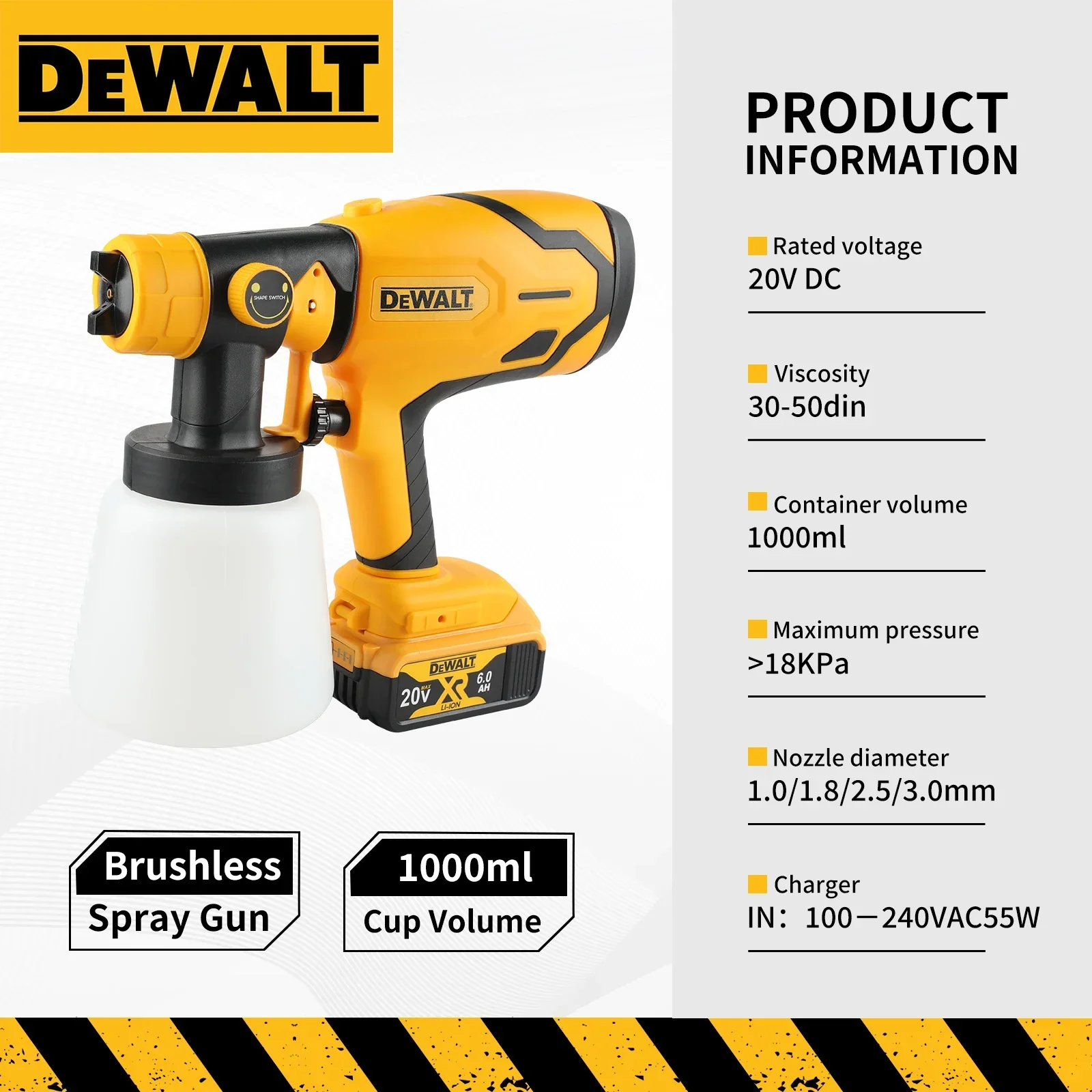 DEWALT D227 무브러시 무선 페인트 분무기, 2 - Cordless Paint Sprayer 20V 리뷰 및 가격