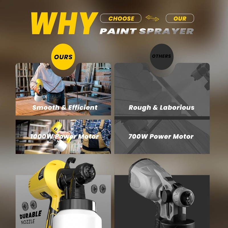 페인트용 스프레이 건, 가구, 캐비닛, 벽, 문, 울타 - Paint Sprayer For Fence Deck 리뷰 및 가격