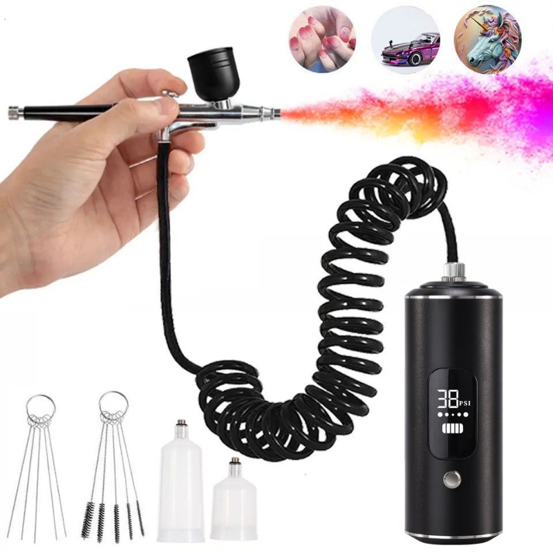 에어 컴프레서 키트, 전동 스프레이 건, 에어브러시,  - Spray Gun Air Compressor Kit 리뷰 및 가격
