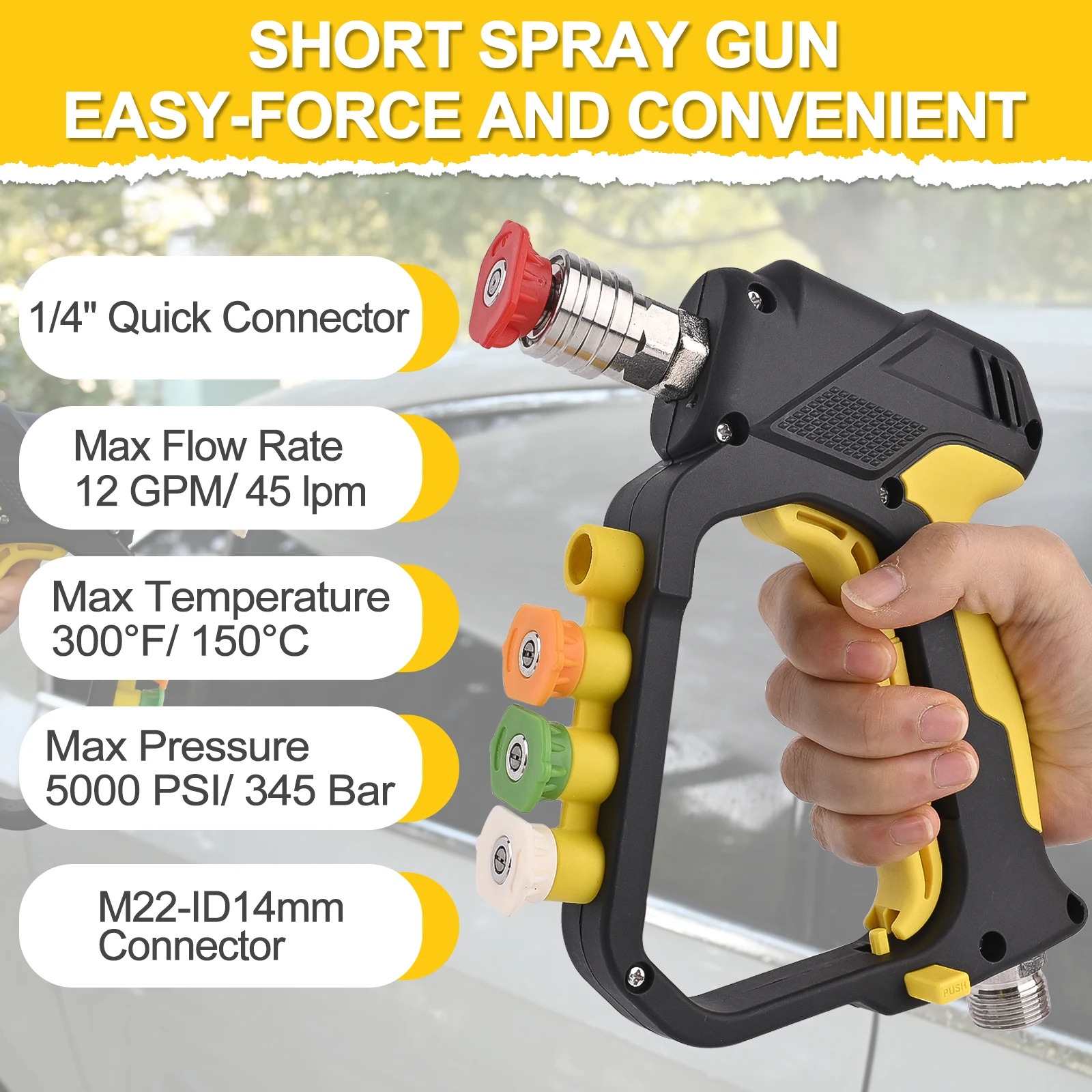 고압 세척기용 짧은 스프레이 건, 최대 5000 PSI - Airless Paint Sprayer 3000Psi 리뷰 및 가격