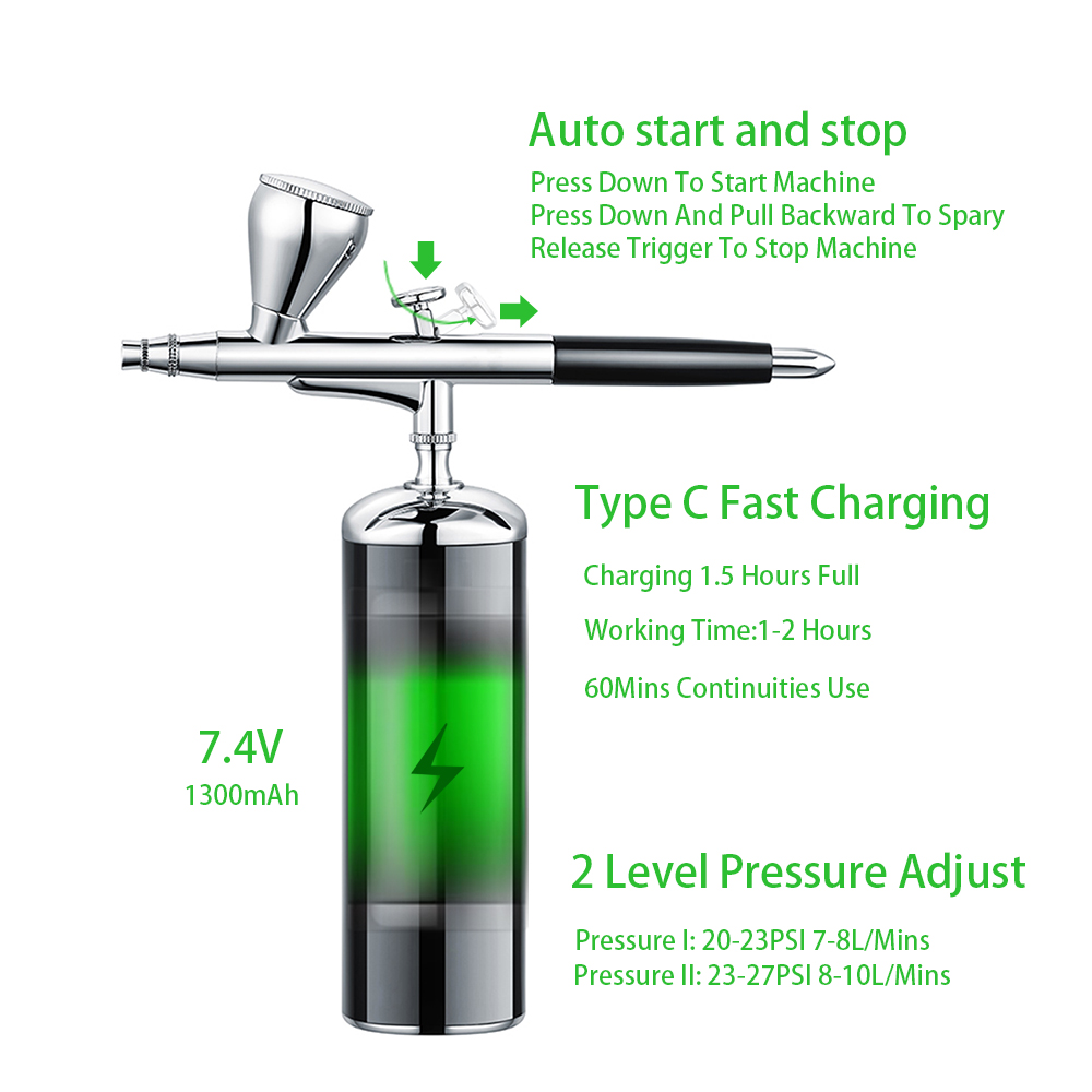 무선 휴대용 에어 브러시 압축기 키트, 저렴한 미니 무 - Spray Gun Air Compressor Kit 리뷰 및 가격