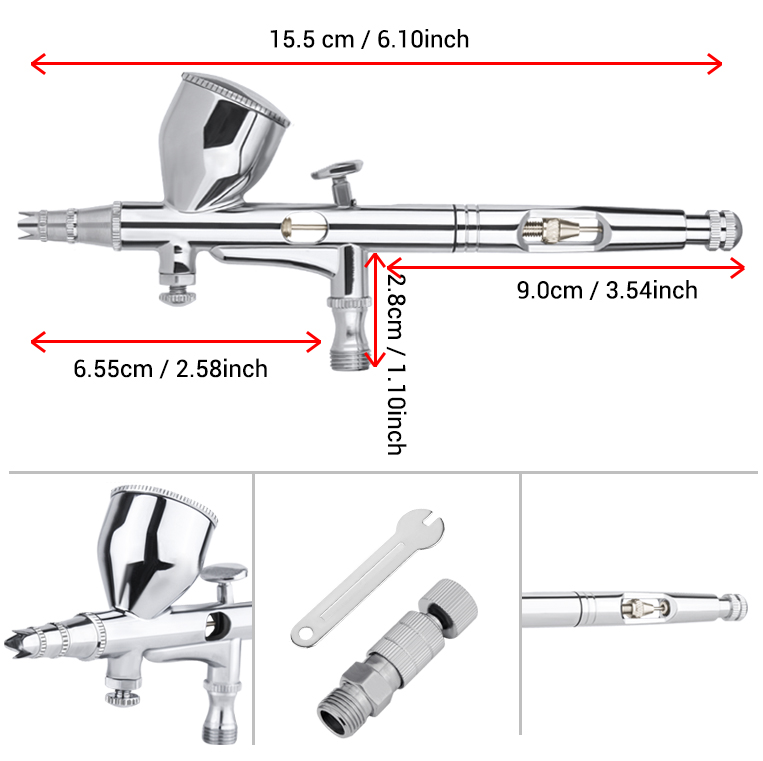 중력 듀얼 액션 미니 에어 브러시 키트, 페인트 네일  - Airbrush Kit Compressor 리뷰 및 가격