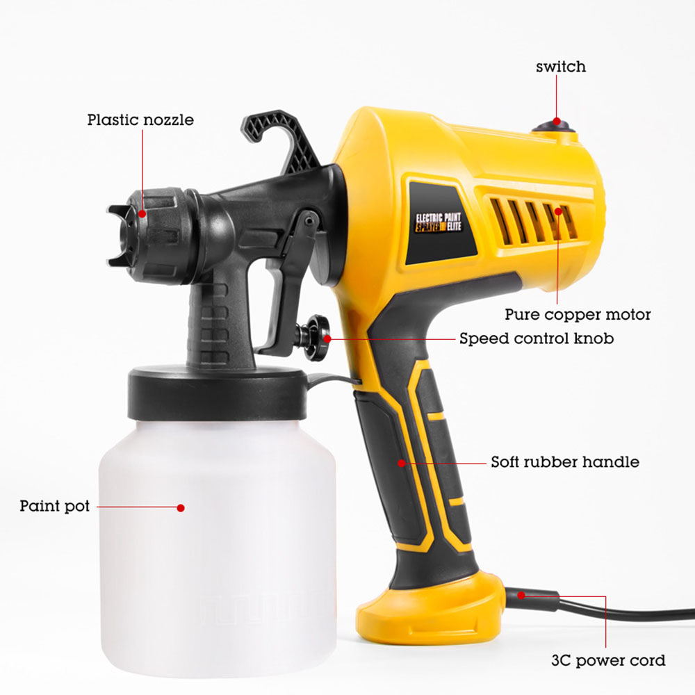 500ML 고출력 전기 스프레이 건 3가지 분사 패턴  - Paint Sprayer For Fence Deck 리뷰 및 가격
