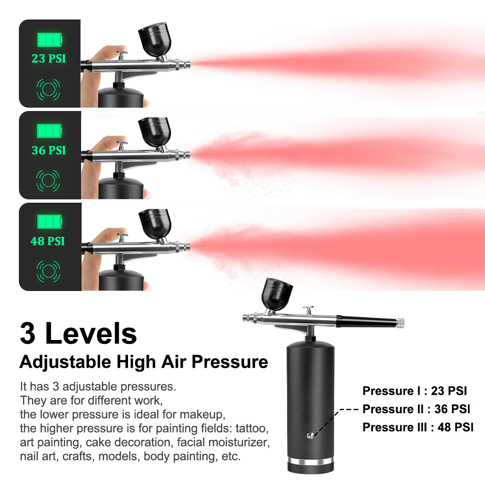 네일 아트, 케이크 장식, 모형 페인팅에 사용할 수 있 - Spray Gun Air Compressor Kit 리뷰 및 가격