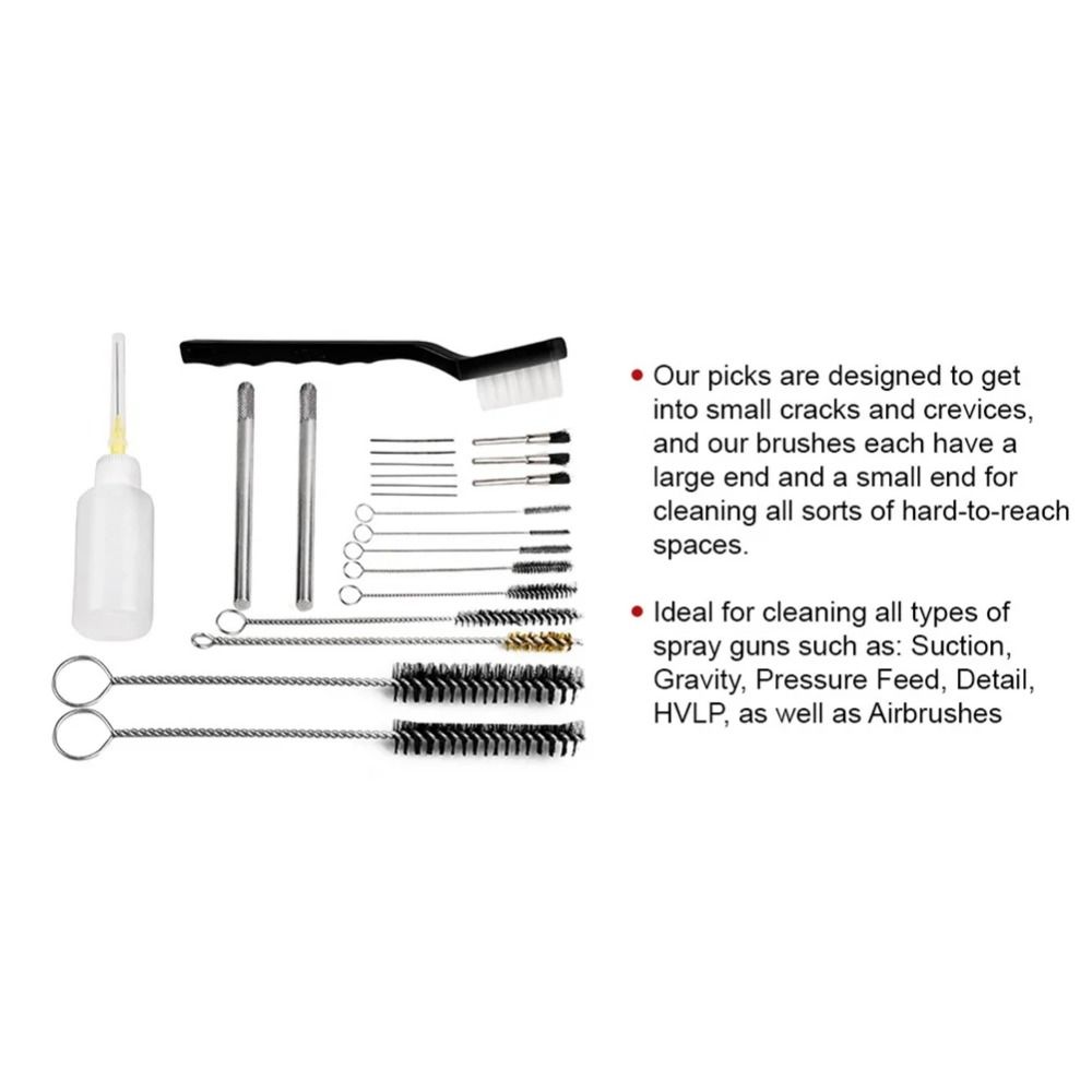 17/23Pcs 에어 브러시 스프레이 노즐 청소 브러시 - Paint Sprayer Nozzle Kit 리뷰 및 가격
