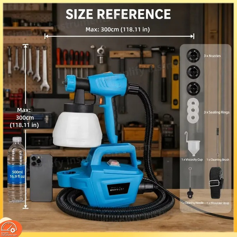 800W HVLP 페인트 분무기(1300ml 분리형 탱 - Paint Sprayer For Fence Deck 리뷰 및 가격