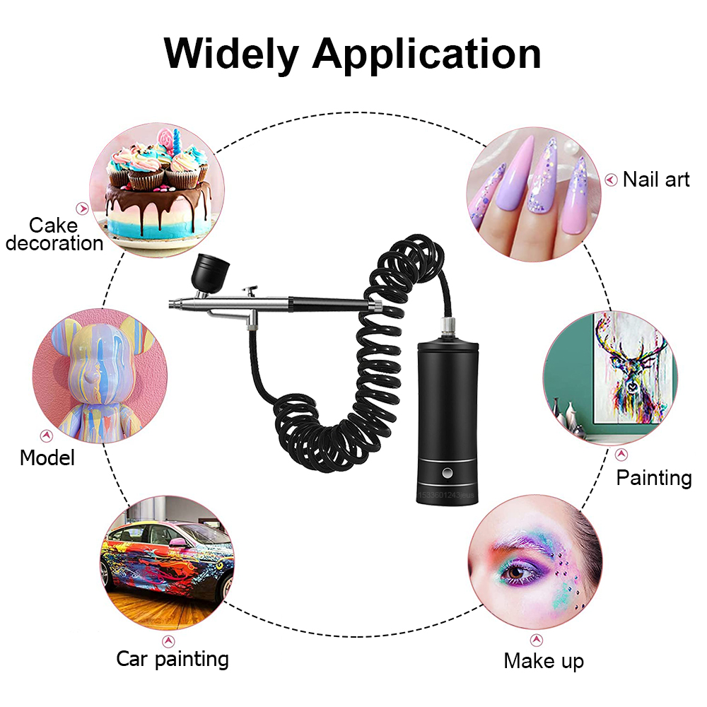 무선 에어브러시 키트(압축기 포함), 휴대용 충전식 에 - Spray Gun Air Compressor Kit 리뷰 및 가격