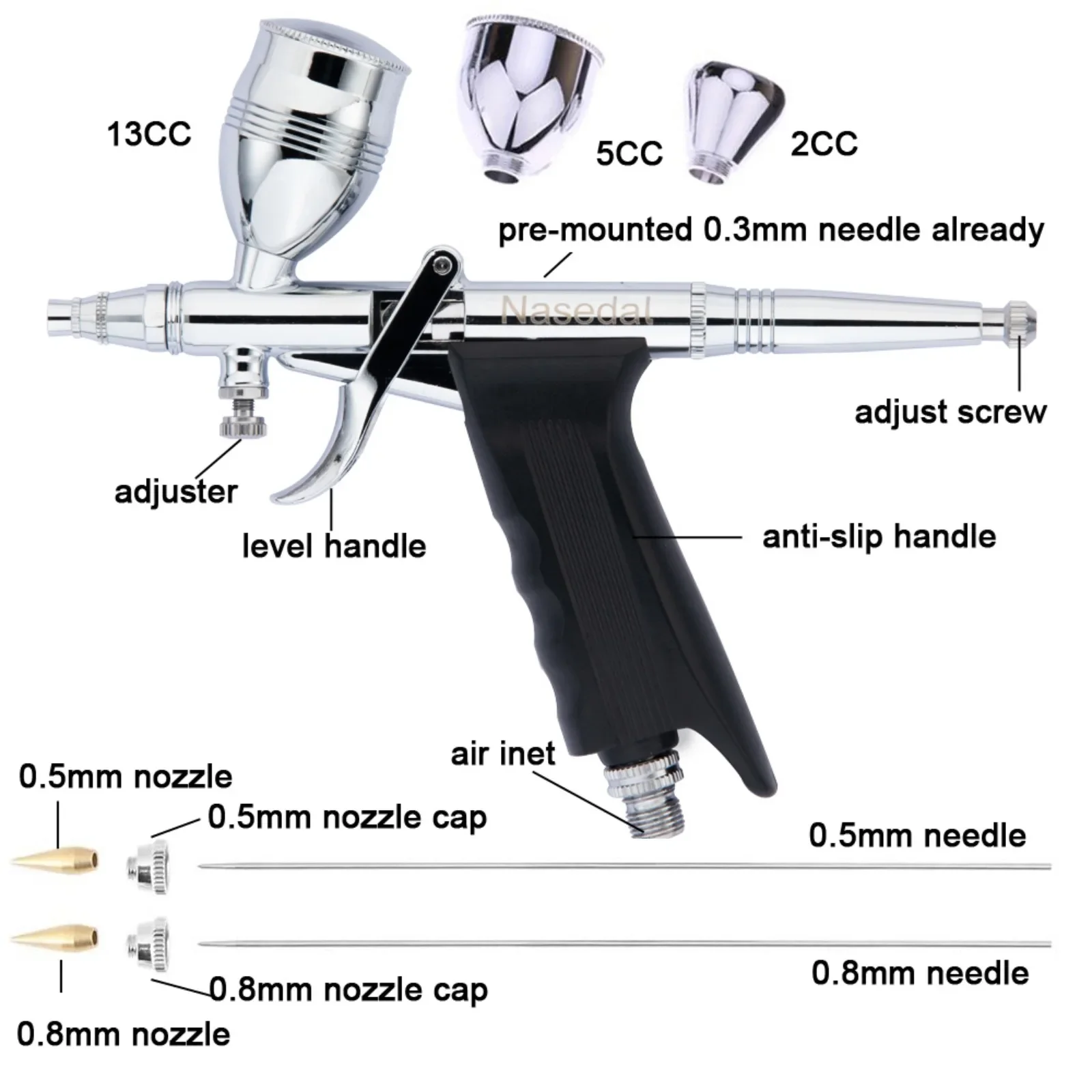 나세달 에어브러시 에어 컴프레서 키트 자동 정지 40p - Spray Gun Air Compressor Kit 리뷰 및 가격