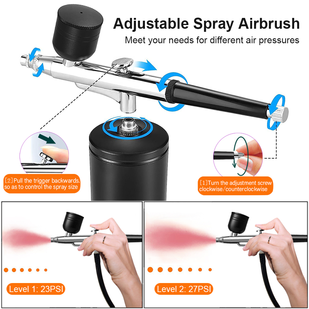 휴대용 에어브러시 키트(압축기 포함), 충전식 무선 에 - Spray Gun Air Compressor Kit 리뷰 및 가격