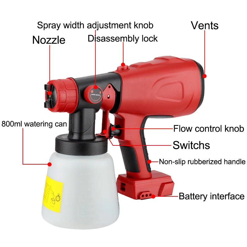 마키타/디월트/보쉬/밀워키/리오비 18V 20V 배터리 - Cordless Paint Sprayer 20V 리뷰 및 가격