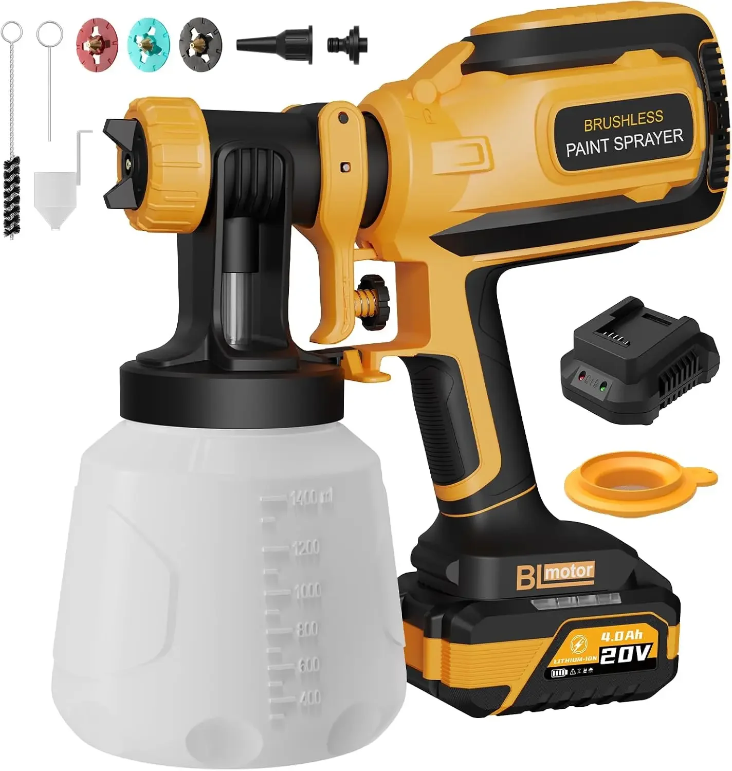 미국 배송 무선 페인트 분사기, 브러시리스 모터 및 2 - Cordless Paint Sprayer 20V 리뷰 및 가격